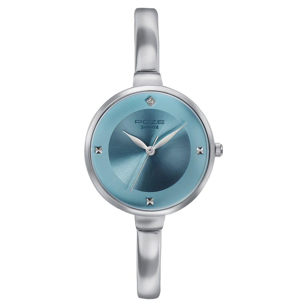 Sonata Poze Quartz Analog Blue Dial Metal Strap Watch for Women-SP80013SM01 (B0CT5W8NBV) Amazon Price History, Amazon Price Tracker