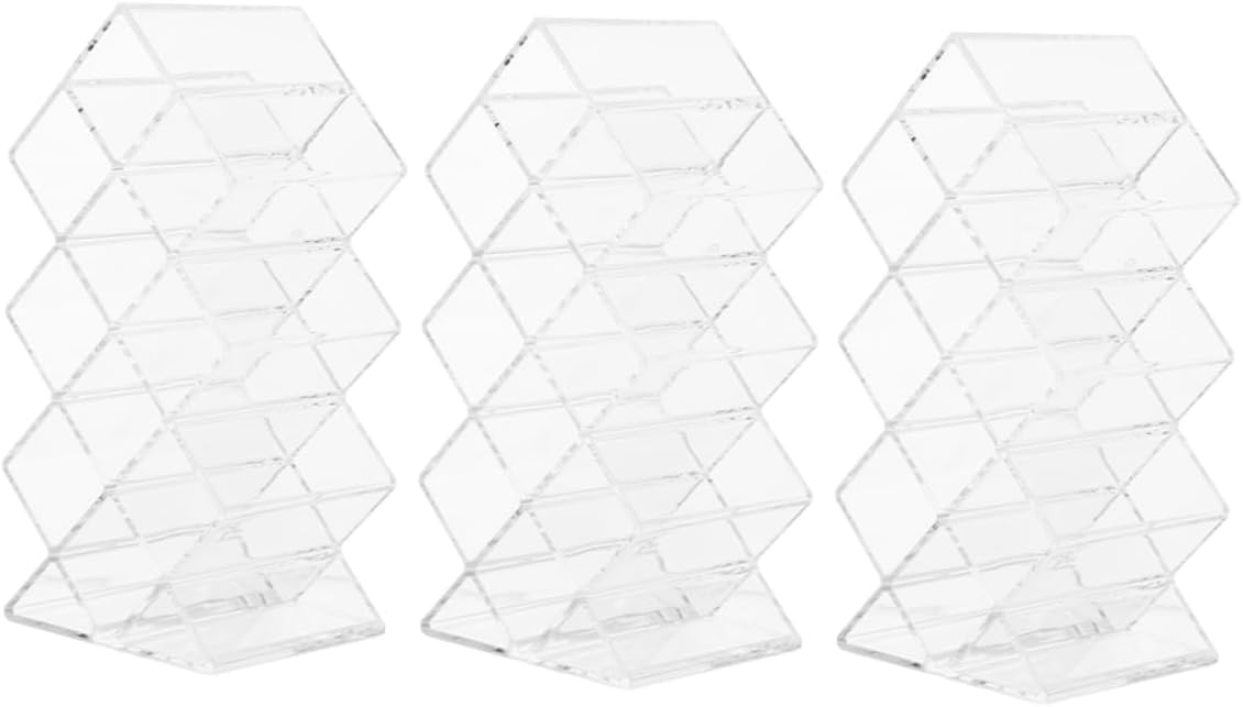Lipstick Display Rack 3pcs Lipstick Tower Organizer Makeup Tray Lip Gloss Organizer Holder