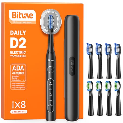 D2 Brosse à dents électrique sonique pour adultes et enfants, brosse à dents électrique...