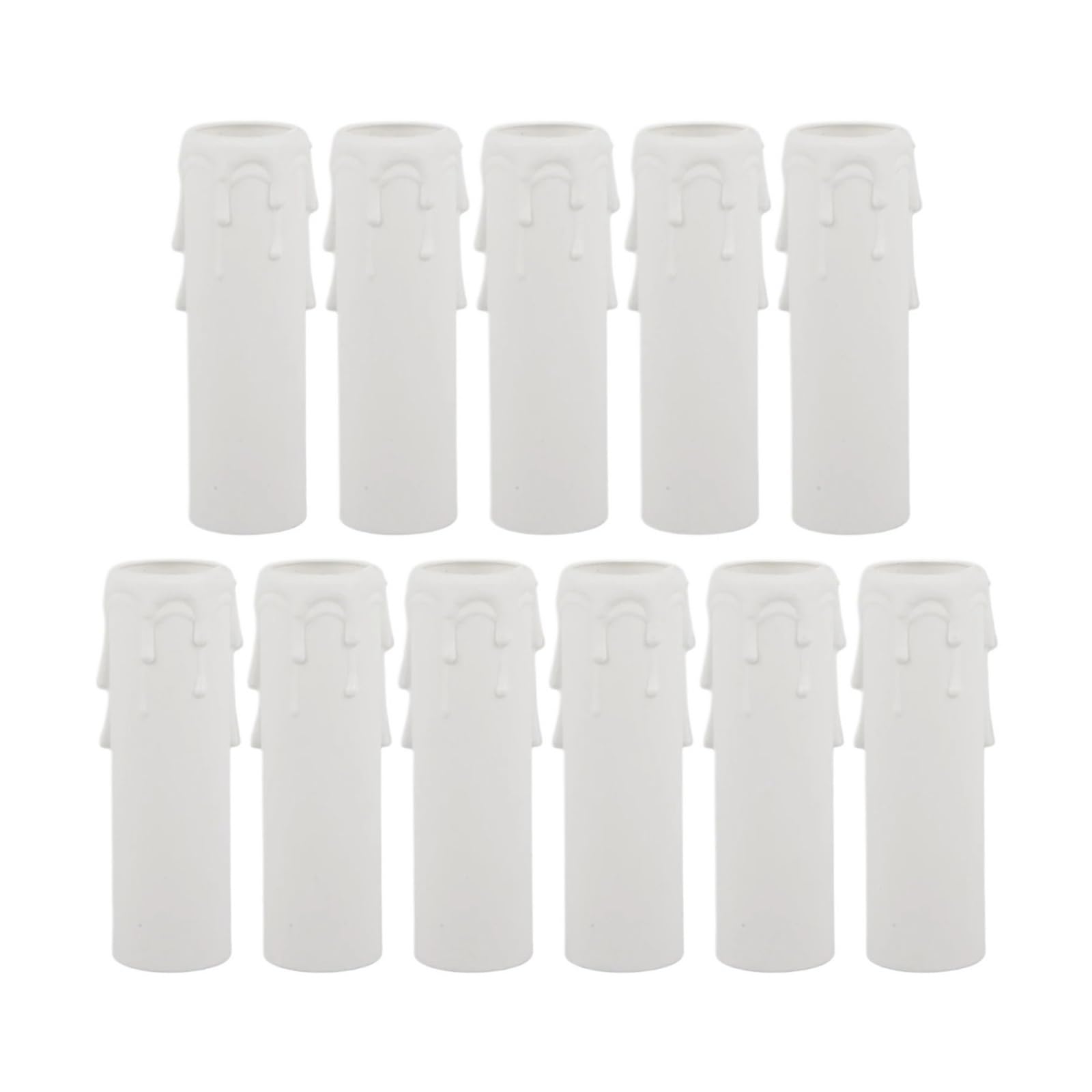 DFGBAPKBL Candle drip Sleeve Tube 12 Pcs Tear Drop Tubes Drip PVC Chandelier Parts Socket Covers Plastic Sleeves Light for Home Decor