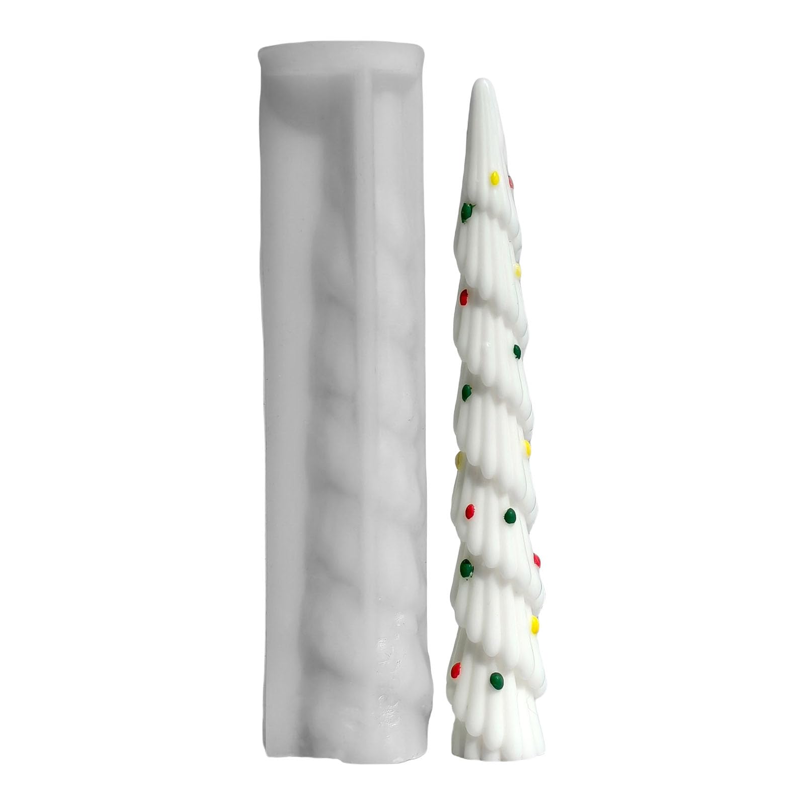 Jazuaiao Christmas Tree Silicone Mold for Making Pillar Soap Multipurpose Silicones for Epoxy Resin Project Christmas Tree Mold Craft