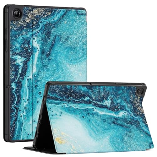 Image of CoBak Case for Samsung Galaxy Tab A11+ Plus 11 inch 2025, Multi-Viewing Angles, All New PU Leather Folio Stand Cover with Auto Sleep Wake Feature for Samsung Galaxy Tab A11+ Tablet 11-inch, Green Marble