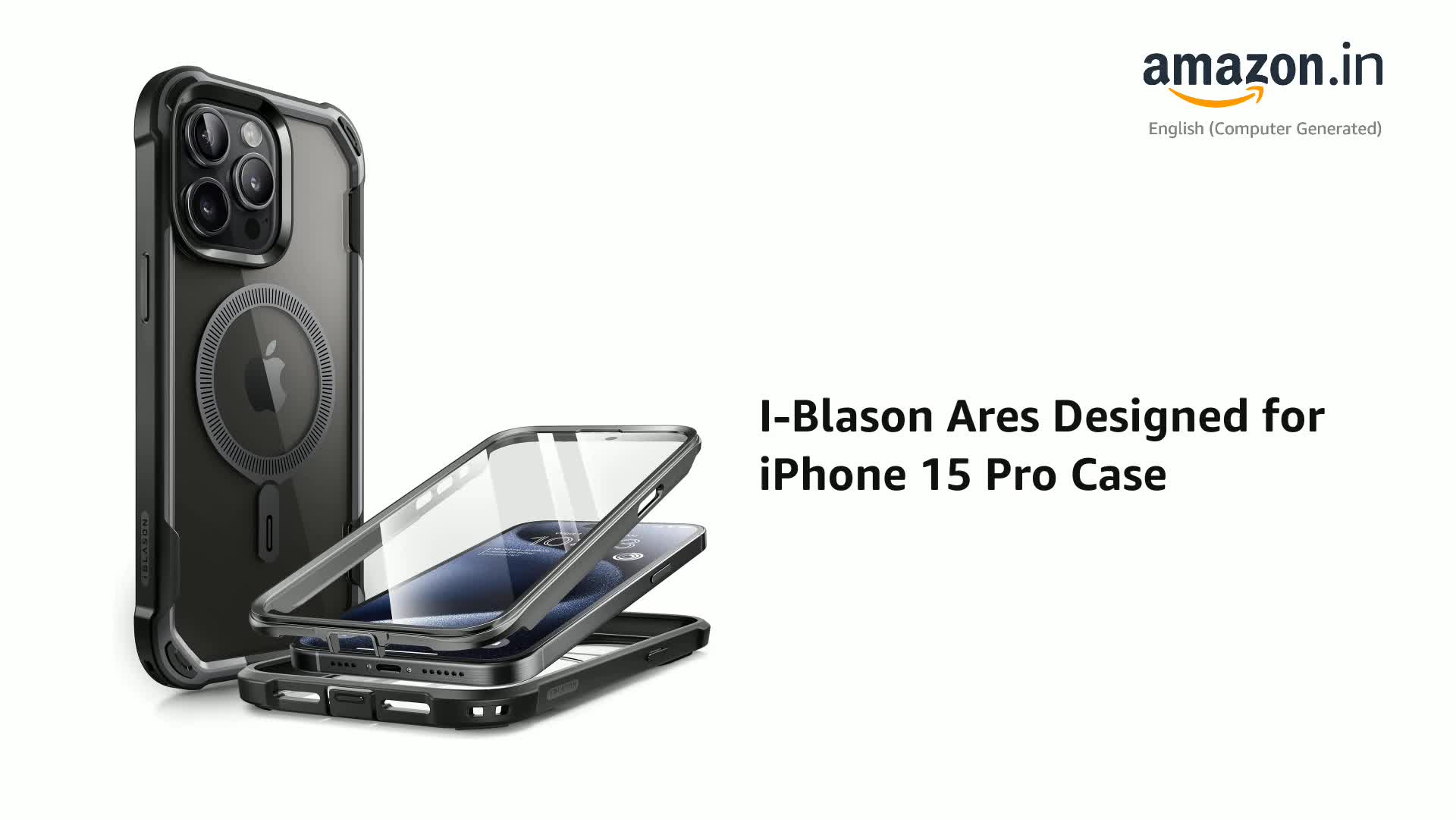 I-Blason Ares Mag For IPhone 15 Plus Case With Built-in Screen Protector [MagSafe Compatible] Full-Body Rugged Anti-Slip Shockproof Clear Protective M In Pakistan - View #4