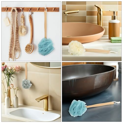 Brosse de douche longue dos nylon exfoliante corporelle pack de 8