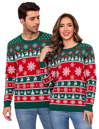 Aottori Damen Herren Weihnachtspulli Familie Set Paare...