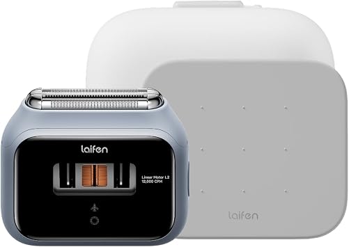 Laifen P3 3-Blade Men Electric Shaver with Travel Pod & Non-Slip Pad, Blue