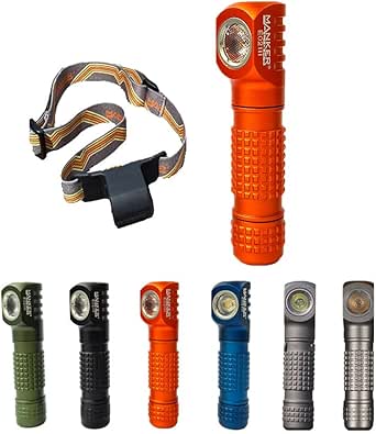 Mankerlight E02 III 400 Lumens AAA/10440 Flashlight Pocket EDC Keychain Angle Flashlight With Magnetic Tail & Clip 4000K High CRI R9080 LED (Black-with Headband - View #11