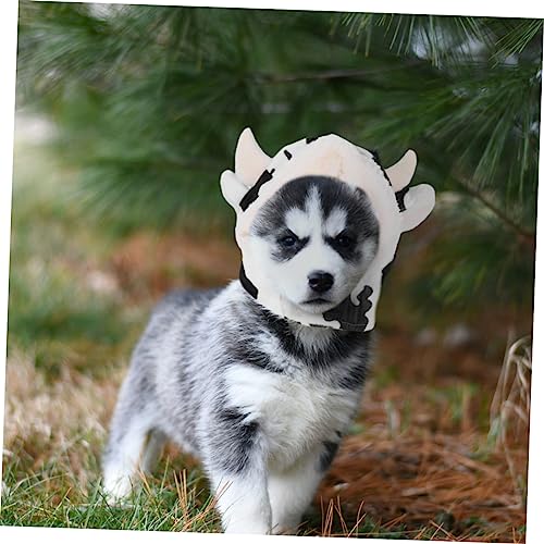 Sombrero disfraz de vaca para perro de peluche POPETPOP miniatura 5