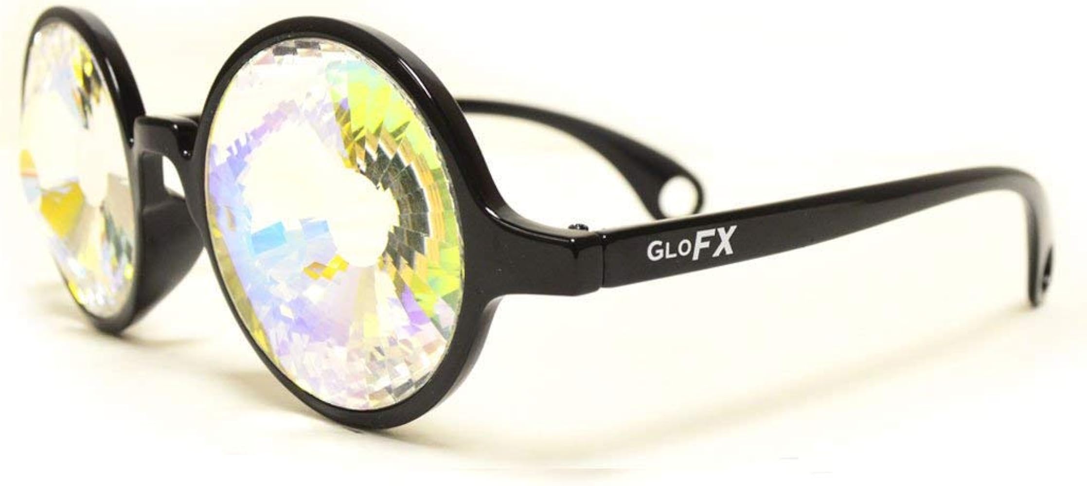 Kaleidoscope Glasses With Rainbow Crystal Lenses - Wormhole Effect For Raves & Festivals