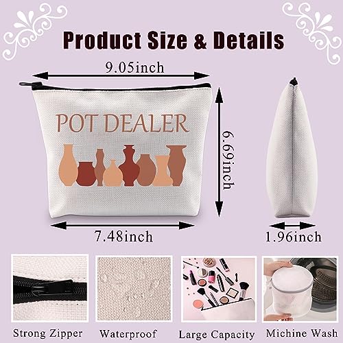 PLITI Pottery Artist Gift Pot Dealer Makeup Bag Ceramic Artist Gift Pottery Lover Gift Pottery Student Graduation Zipper Bag (Pot DealerU) - Image 2