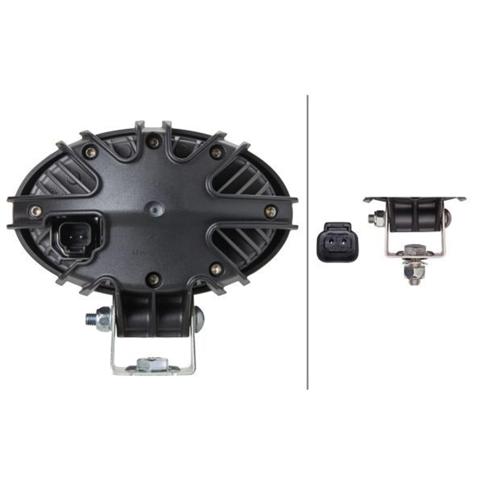 HELLA 1GA 996 761-101 LED-Arbeitsscheinwerfer - Oval 100 Compact - 12/24V