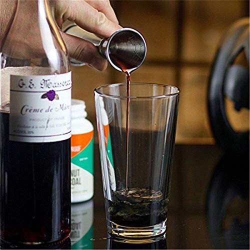 Black Boston Cocktail Shaker Set for Professional Bartender and Home Bar including 18oz & 28oz Tins Shaker, Strainer, Measuring Jigger, Cocktail Muddle,Mixing Spoon and cocktail pourer (9 piece)