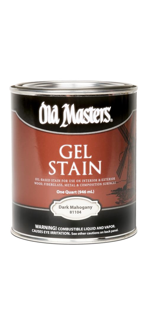 Old Masters81104 Gel Wood Stain, 1 Quart, Dark Mahogany