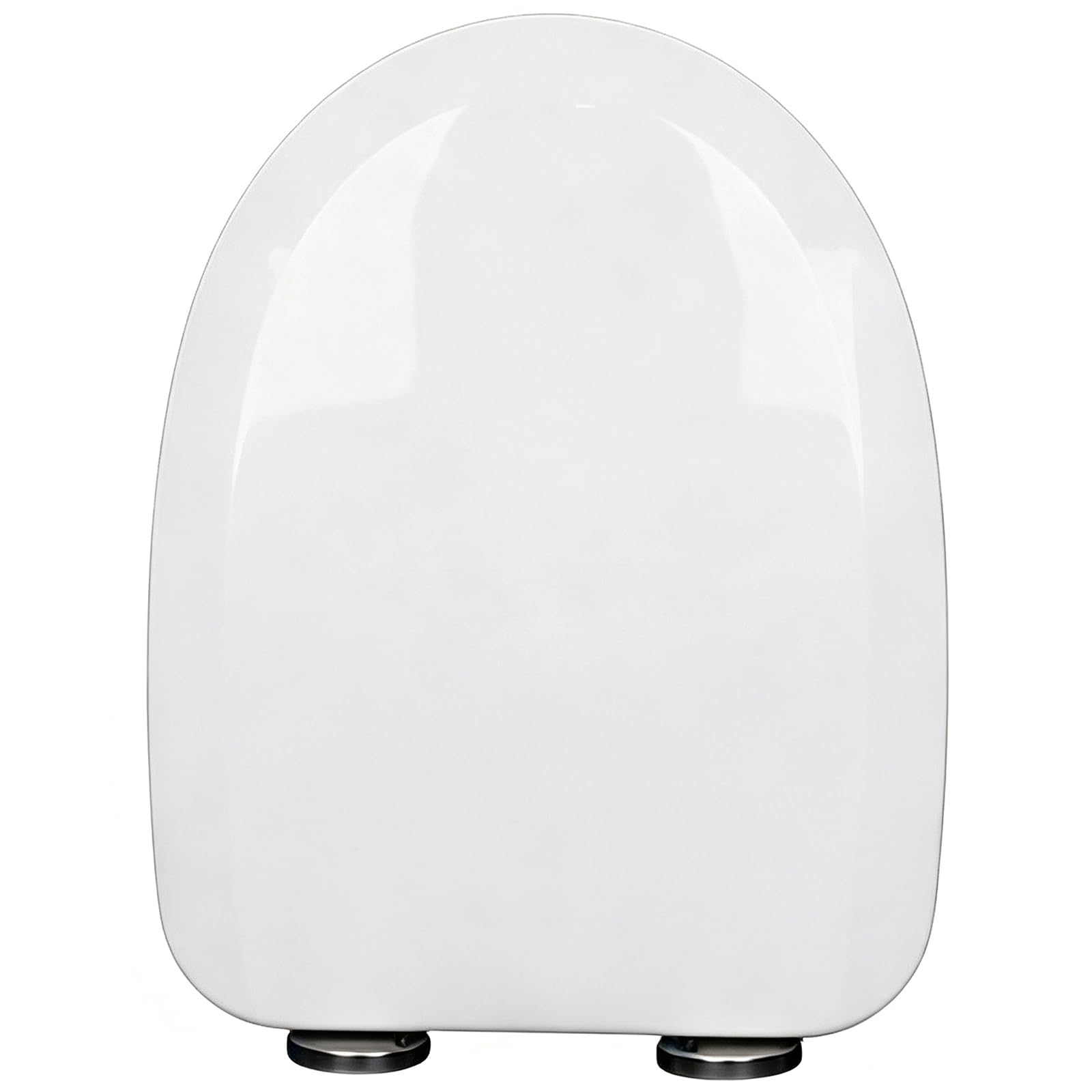 Bianco Tavoletta WC Forma D, Senza Rumore Asse Del Water Ammortizzata | Copriwater Senza Rumore con Cerniere Regolabili e Sgancio Rapido a Pulsante, Facile da Montare e Smontare, 34 x 42 cm