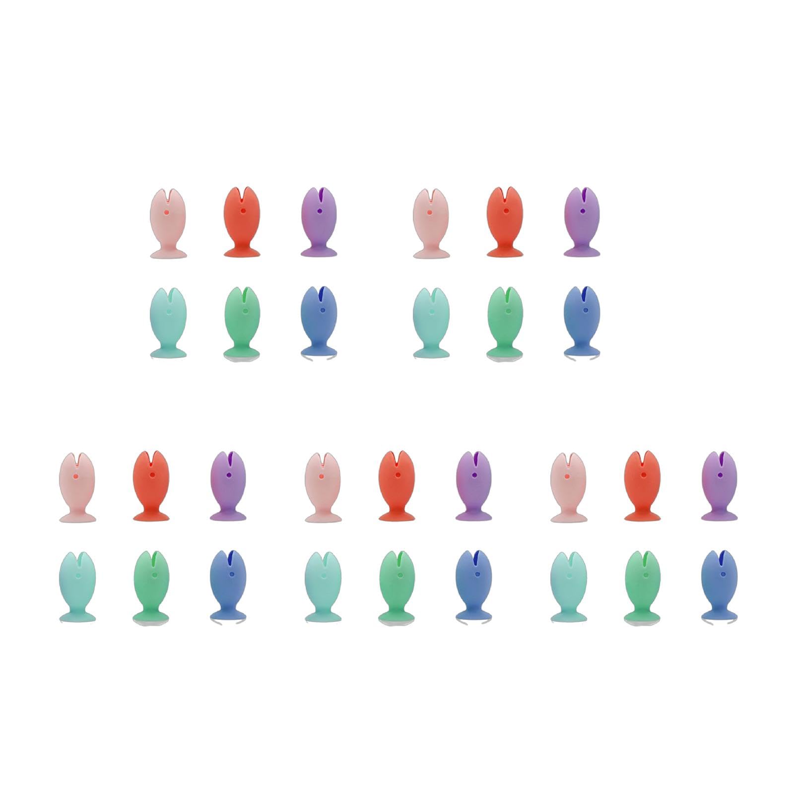 FGDTREE 30pcs Silicone Fish Toothbrush Holder Multipurpose Cartoon Organization for Children Adults Toothbrush Collect Silicone Toothbrush Holder Kids