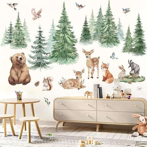 Autocollants Muraux Wondever Arbre et Animaux Cover