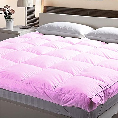 Jaipur Linen 3000 GSM Small Size Bed Finest Imported Super Microfiber Soft Mattress Padding/Topper- Baby Pink-(36 * 72in)-image-27
