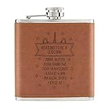  Reasons To Be un Leocorn 6oz PU Cuero Petaca Marrón