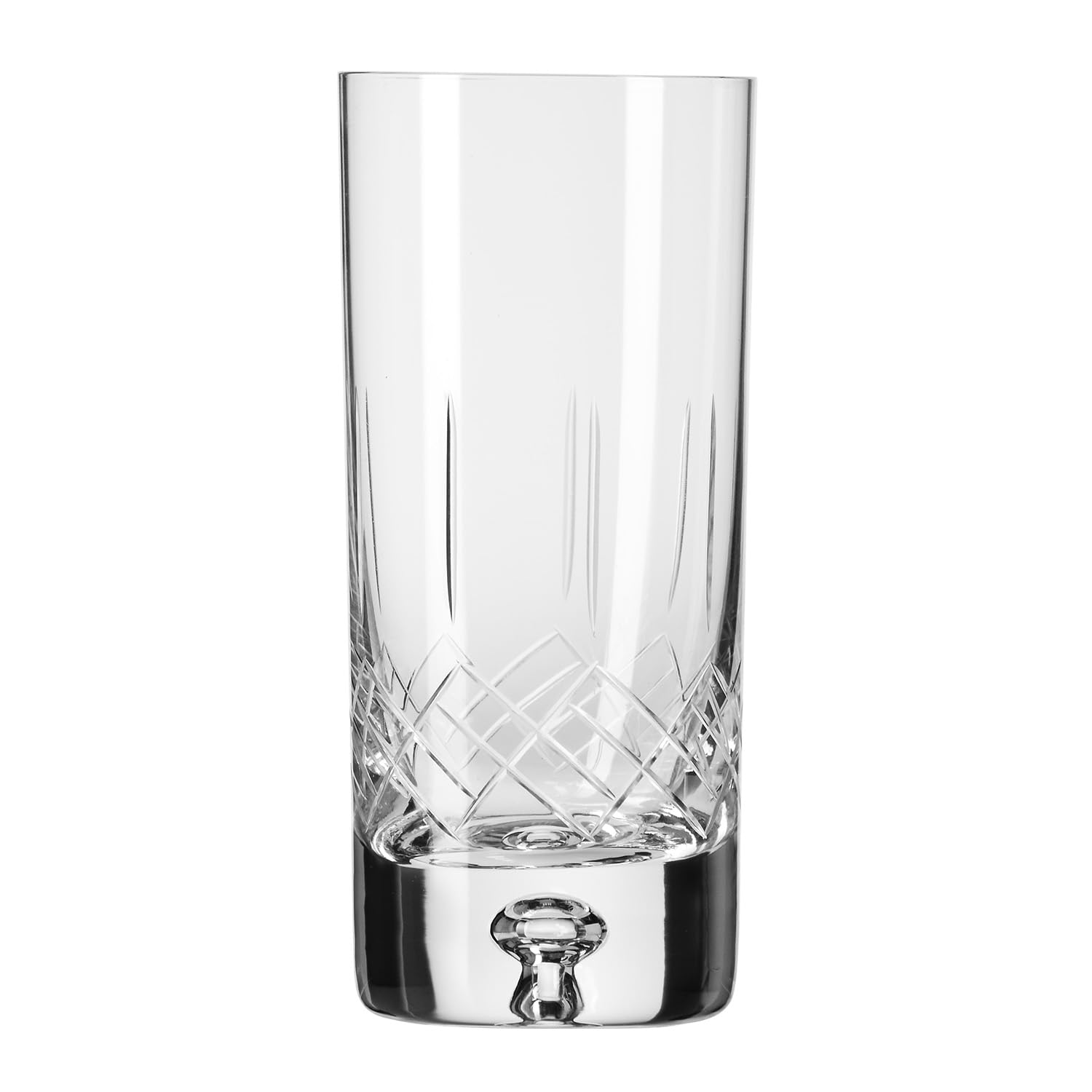 Krosno – Bicchieri per acqua, succhi e drink 300 ml – set da 4 pezzi – Collezione Saga – Vetro di cristallo – Realizzati a mano e incisi – Ideali come regalo