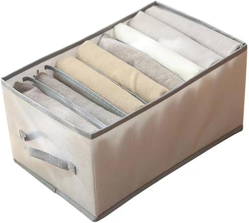 JSEIAJB Fold Non Woven Fabric Storage Box Gray Home Clothing Underwear Sock and Organizer