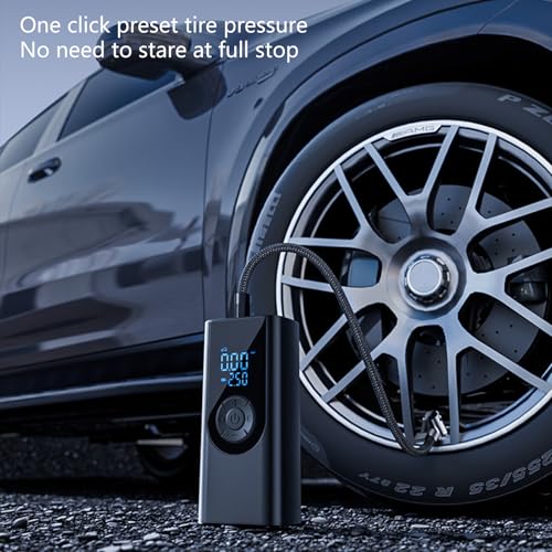 Compresseur d'air portable USB gonflage rapide pneu voiture et velo sans fil