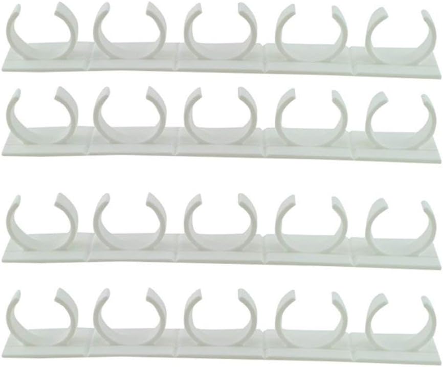 willway 20 Spice Gripper Clips Multi-Use Spice Cabinet Holder - 4 Strips, Spice Cabinet Organizer - Holds 20 Jars