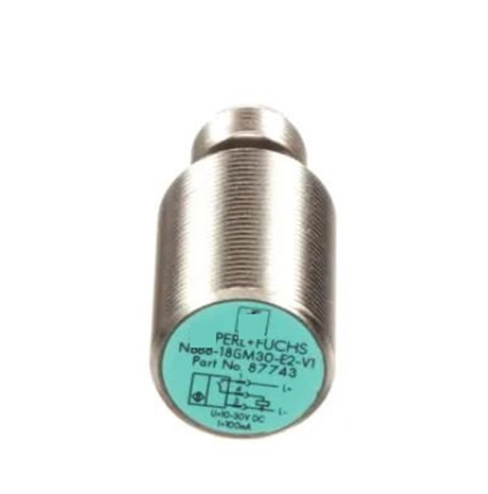 NBB8-18GM30-E2-V1 087743 Sensore di prossimità induttivo a barilotto PNP, campo di rilevamento M18x1,8 mm, da 10 a 30 VDC, IP67