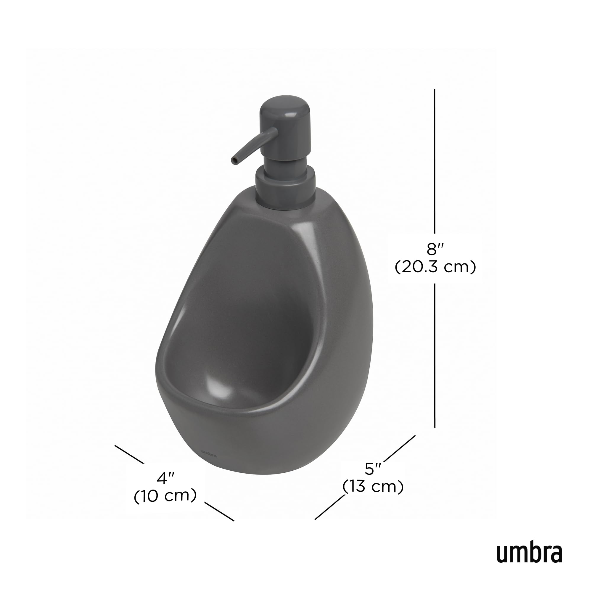 Umbra Joey Pump/Scrubby, ceramiczna szara, 13,97 x 10,16 x 19,3 cm