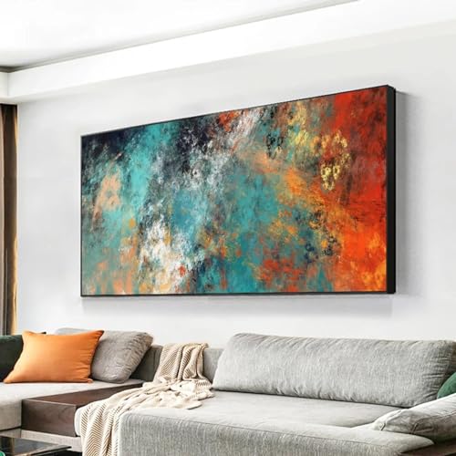 Toile abstraite colorée pour salon moderne et décoration de maison