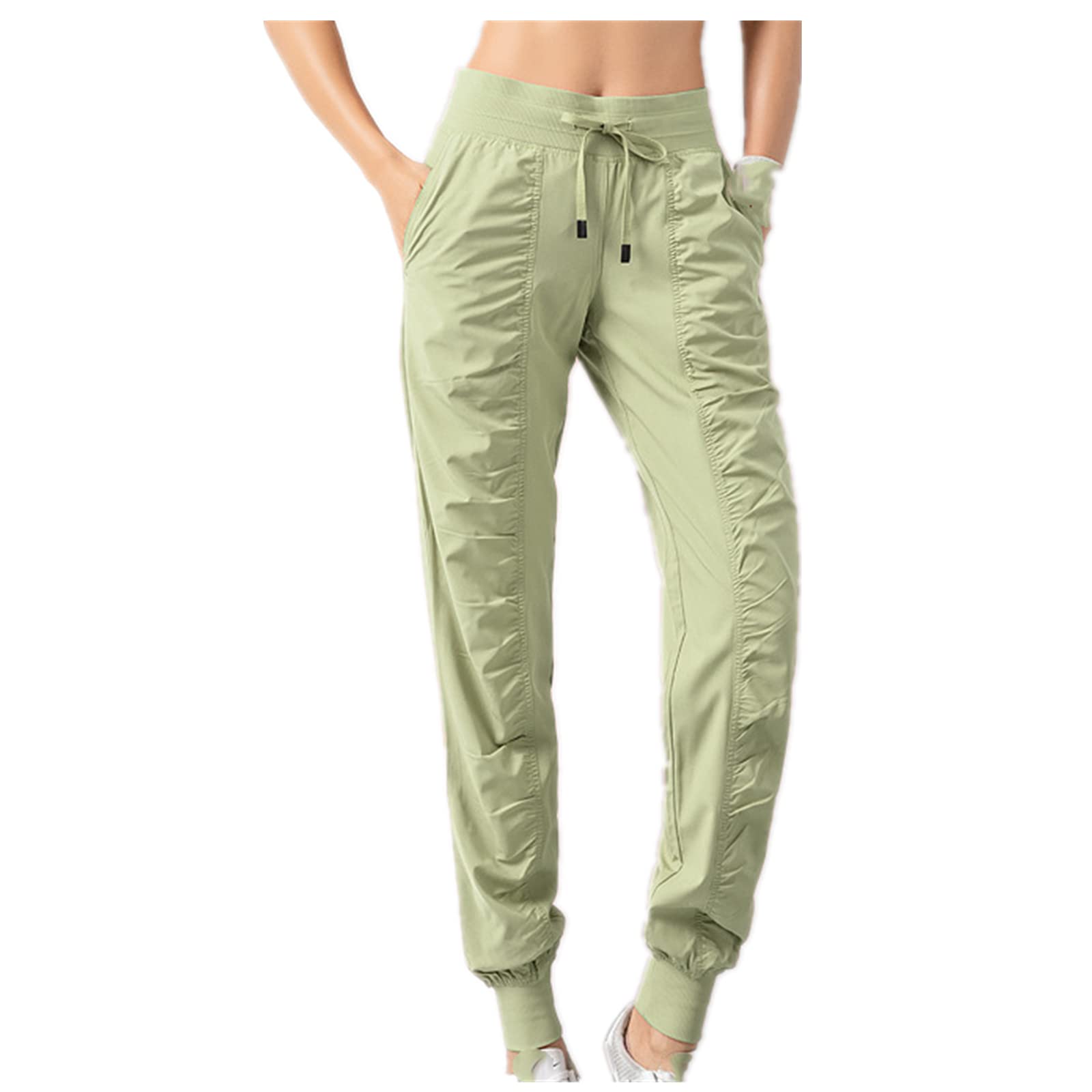 Solid Color Straight Wide Leg Pants Womens high Waist Loose and Thin Casual Fashion Trousers