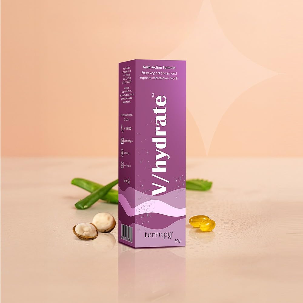 V/Hydrate Intimate Moisturizer for Vaginal Dryness | Non-Hormonal External Cream for Intimate Comfort, Hydration & pH Balance | With Aloe Vera, Hyaluronic Acid & Botanical Oils | For Perimenopause & Menopause | 30ml