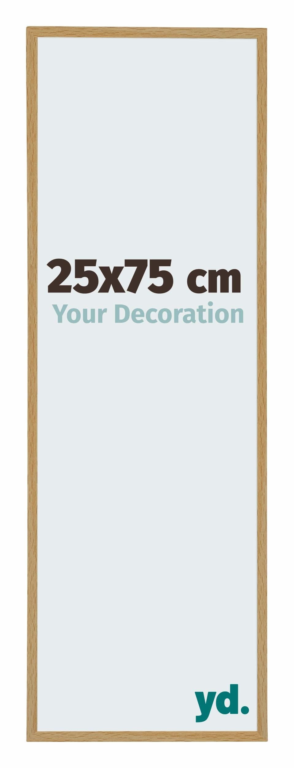 Your Decoration - Picture Frame 25x75 cm - Beech Light - Decorative Wall Frame in Plastic with Antireflection - Frame 25x75 - Evry — image 1