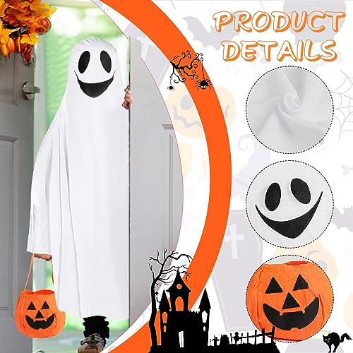 Disfraz de Fantasma con Bolsa de Calabaza para Niños 4-6 años miniatura 3