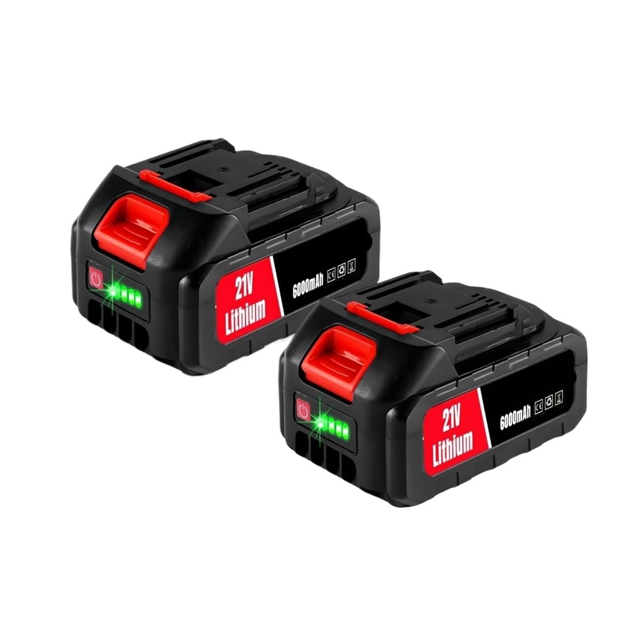 Aleiavy Batteria 21 V 9,0 Ah, Compatibile Con Makita, Accessori Di Ricambio For Utensili Elettrici 18 V BL1860 BL1850 / Pacco Batterie Ricaricabili Agli Ioni Di Litio(2Pcs-6Ah)