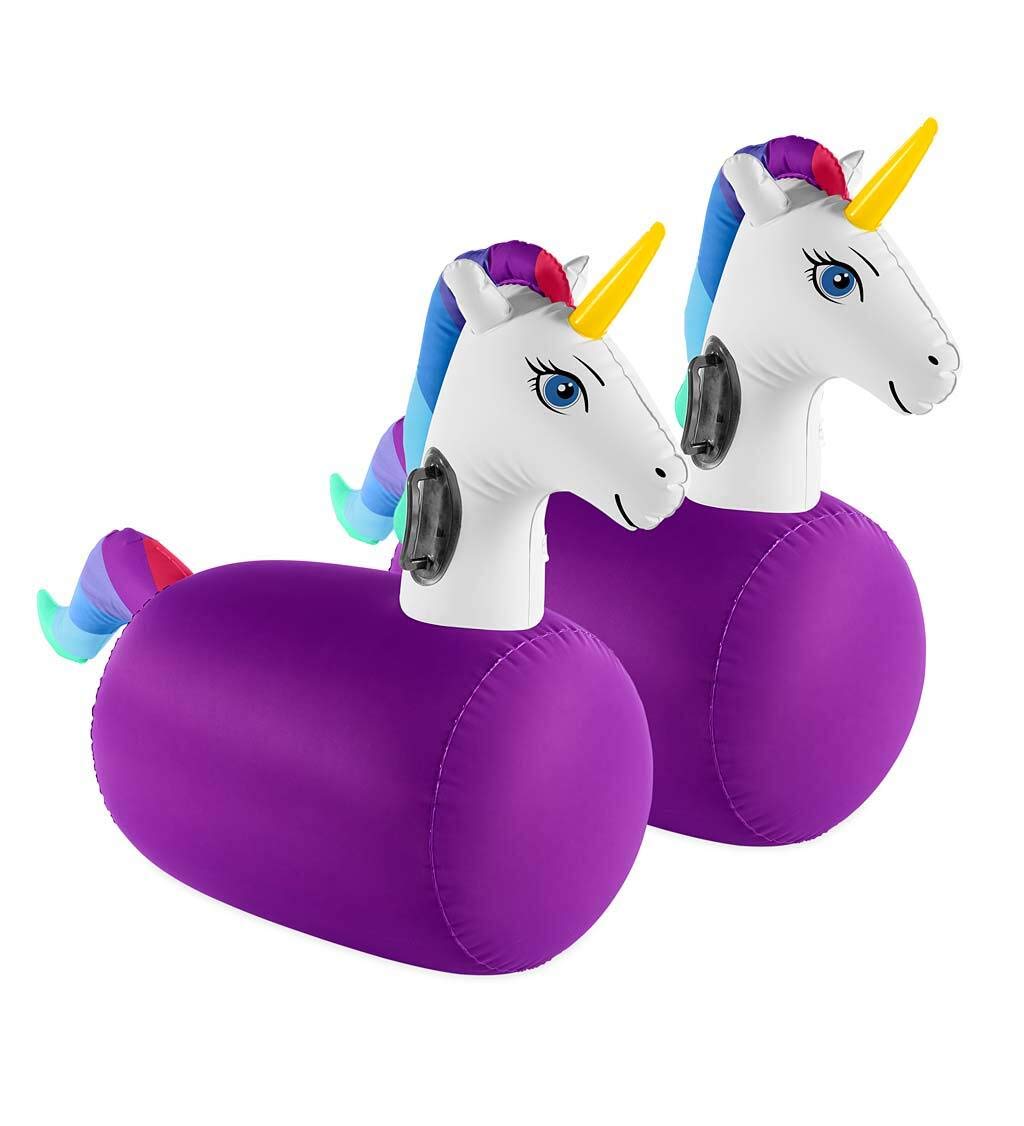 Buy HearthSong Inflatable RideOn Hop 'n Go Unicorns for Kids' Active