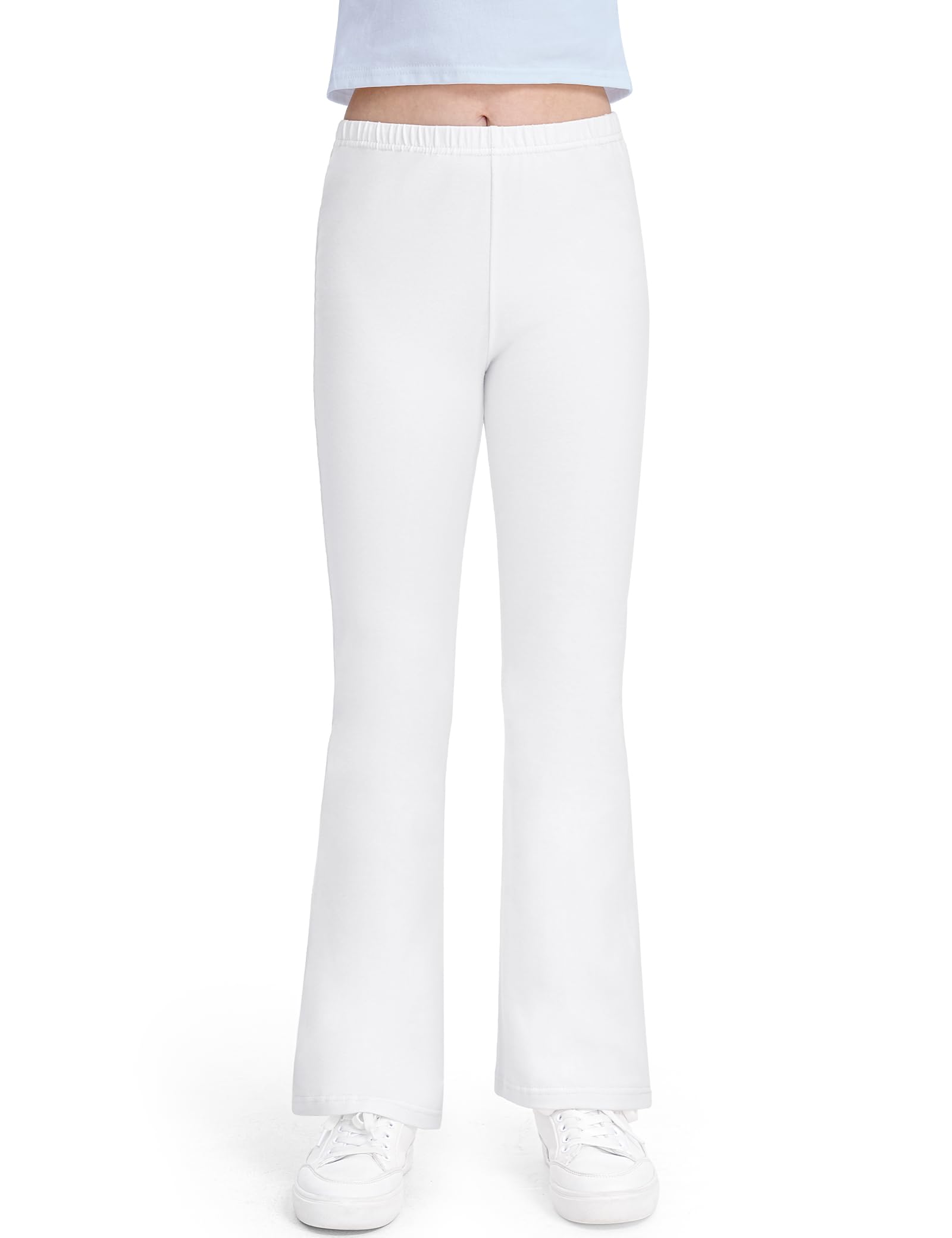 Auranso Schlaghose Leggings Mädchen Baumwolle Flared Kinder Sportleggings