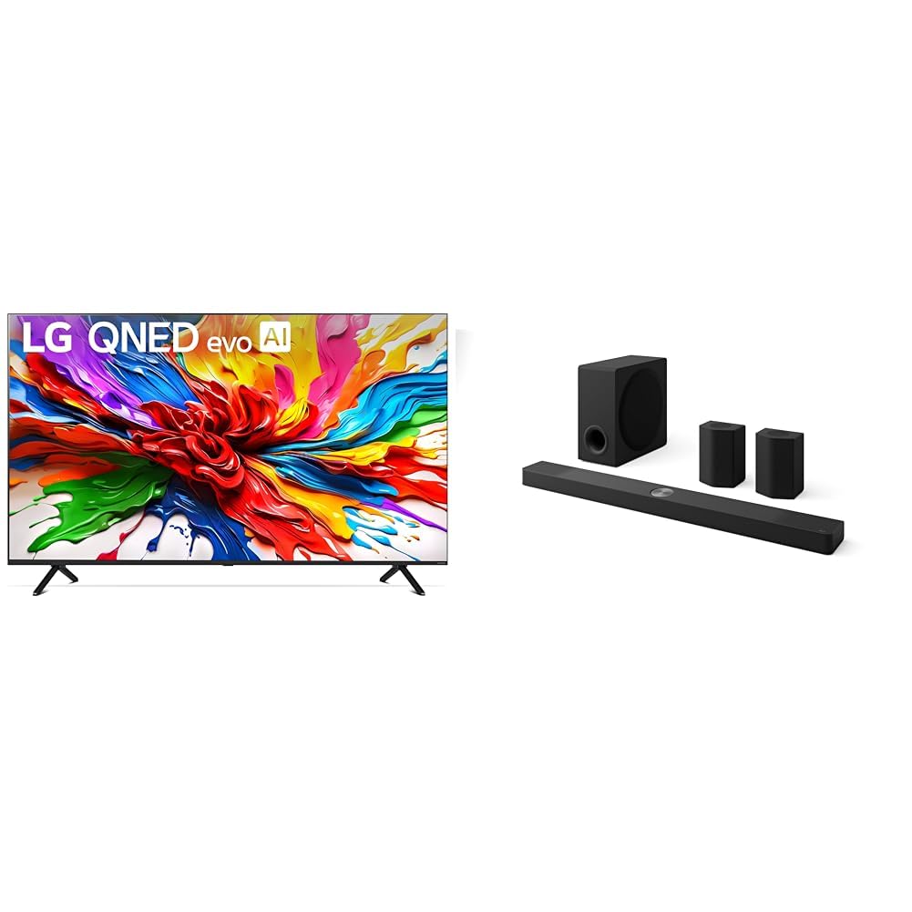 LG 75 QNED92A 4K Smart TV and 9 1 5-Ch S95TR Soundbar with Dolby Atmos DTS X Wireless