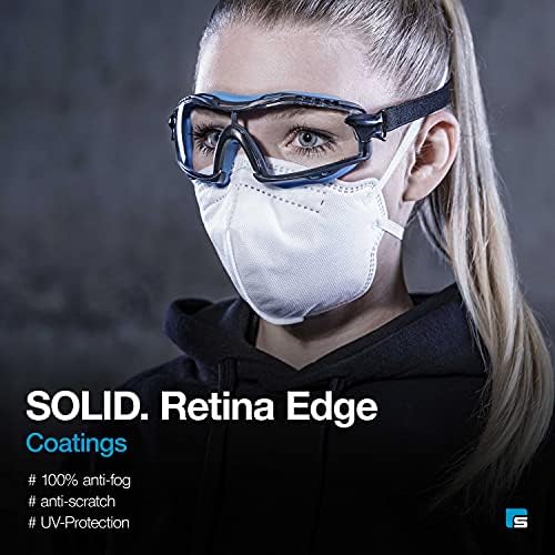 SolidWork SW8324 professional safety glasses with integrated side protection - eye protection with clear, fog-free, scratch-resistant and UV protective coated lenses - Spectacles (Clear Glasses)