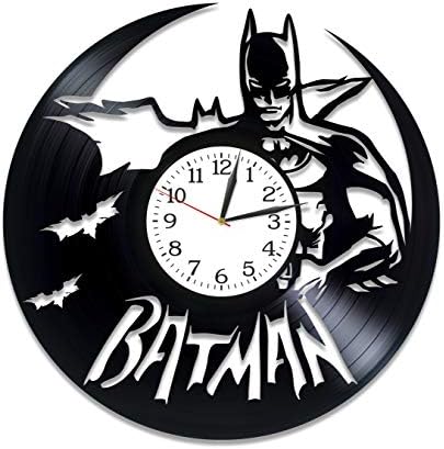 Dark Knight Room Art Lp Vinyl Retro Record Wall Clock Exclusive DC Comics Gift Birthday Gift for Man Bat Theme Clock Movie Art Xmas Gift Idea for Boys Gotham Clock Wall Clock Modern image 5