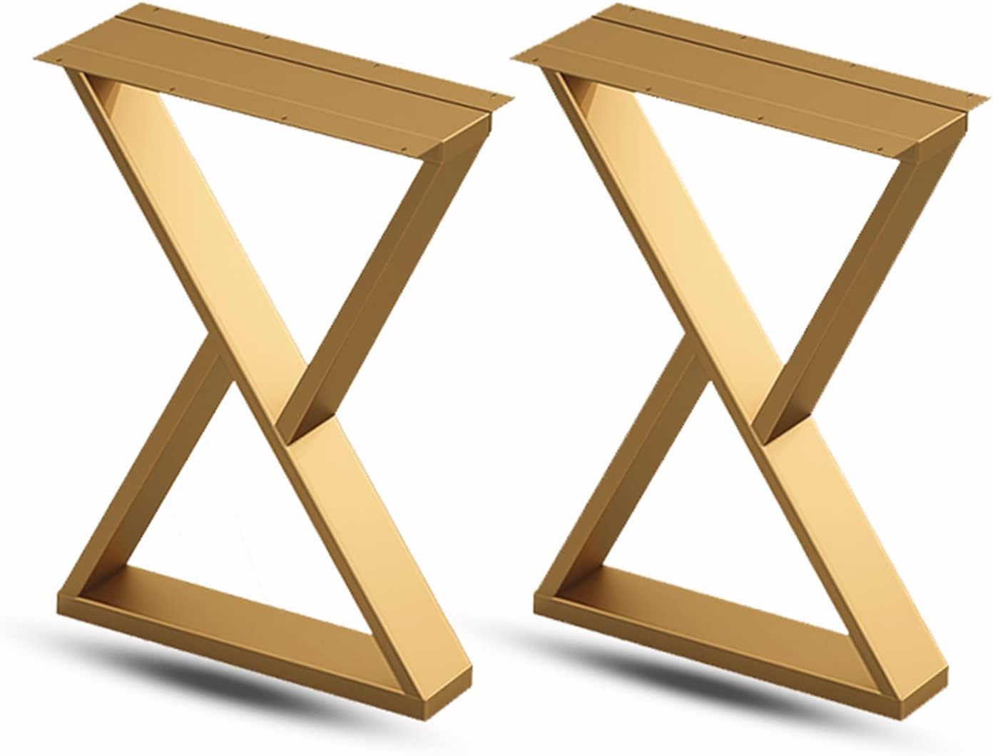 Heavy Duty Iron Dining Table Legs, 30*100cm, 50/100cm, Industrial Table Legs, Adjustable Metal Coffee Table Legs, DIY Furniture Legs For Dining Table, Coffee Table, Office Desk (2 Pcs) ( Color : Gold