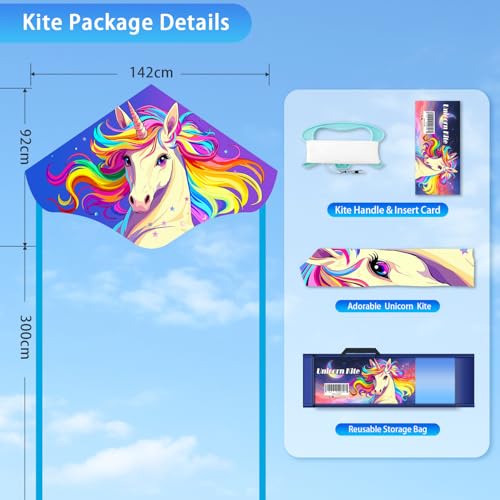 Large Kite Kids Adults Easy Fly Holiday Fun Outdoor Activities Beach Park Play &