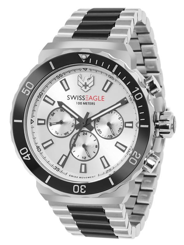 Image of Swiss Eagle Analog Stylish Watch for Men Water Resistant Fashion Watch Round Shape with 3 Hand Mechanism Wrist Watch to Compliment Your Look /Ideal Gift for Male