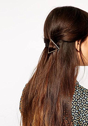 image for SOSUO Minimalist Geometric Triangle Hair Clip, Dainty Hollow Metal Hai