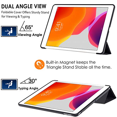 Image of DuraSafe Cases for iPad PRO 10.5 Inch 2017 Air 10.5 3rd Generation 2019 [ Air 3 ] A1701 A2152 A2123 Magnetic Dual Angle Stand Cover with Protective Durable Shock Proof Back - Black