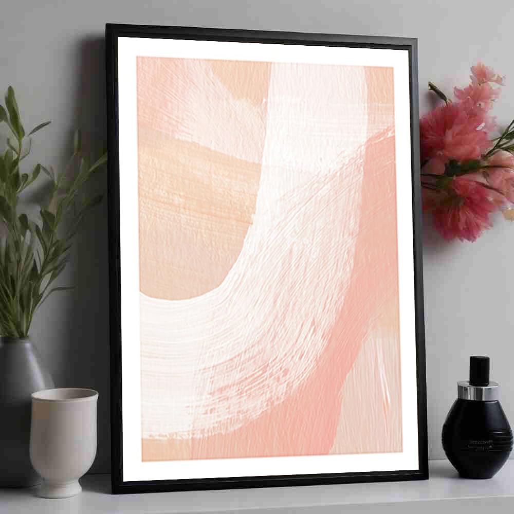 IXEHOH Neutrales Minimalistisches Leinwandbild für das Büro, Abstrakter Pinselstrich Kunstdruck, Moderne Ästhetische Wandkunst für das Wohnzimmer, Große Leinwanddrucke für Schlafzimmer 30x40cm