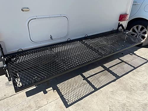 EZ Lite RV Bumper Storage Rack Heavy Duty Steel with Powder Coated Finish 60 x 20 Engineered in the USA