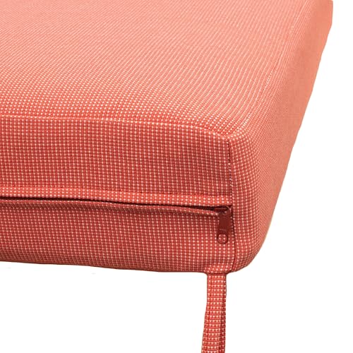Image of Tommy Bahama Sunbrella Fabric 1-Piece Outdoor Knife Edge Deep Seat Lounge Chair Seat and Back Cushion Set, Bamboo Bay Mango