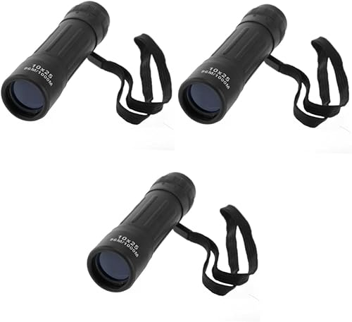 3pcs Telescopio Telescope Monocular 10x25 Adjustable Focus Monocular 10x25 Monocular Small