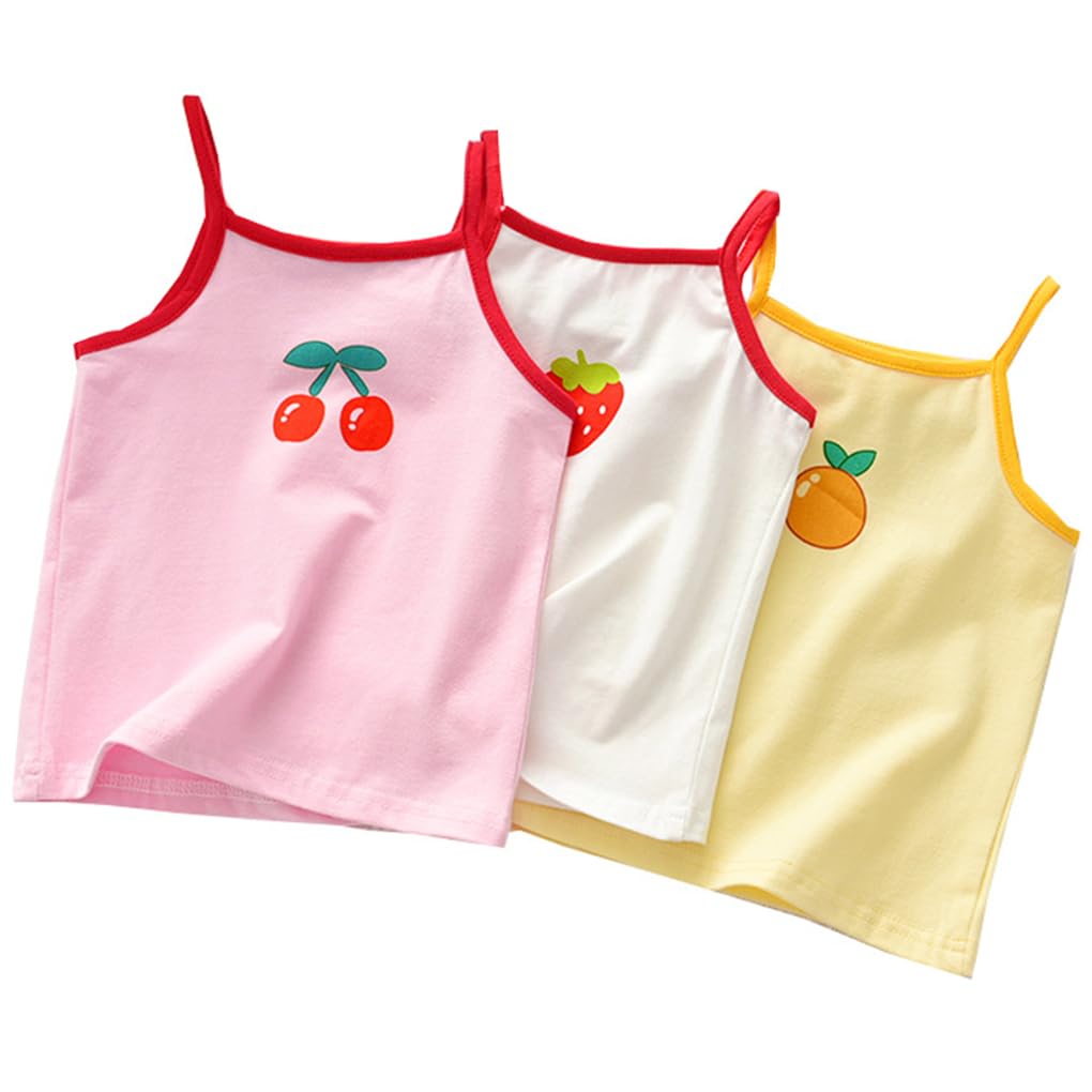 Canottiere Bambine In Cotone - Set 3 Pezzi Con Stampa Conigli E Ciliegie Per Estate - Foto 10