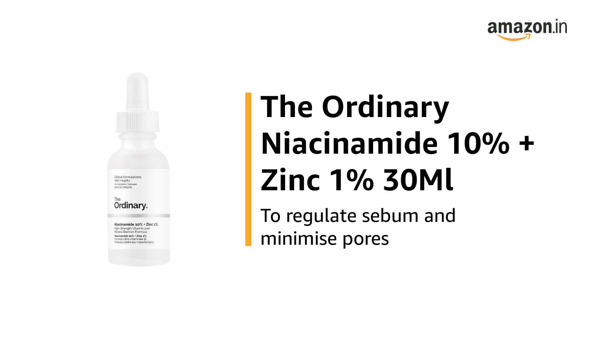 Image of The Ordinary Niacinamide 10% + Zinc 1%, Brightening & Smoothing Serum